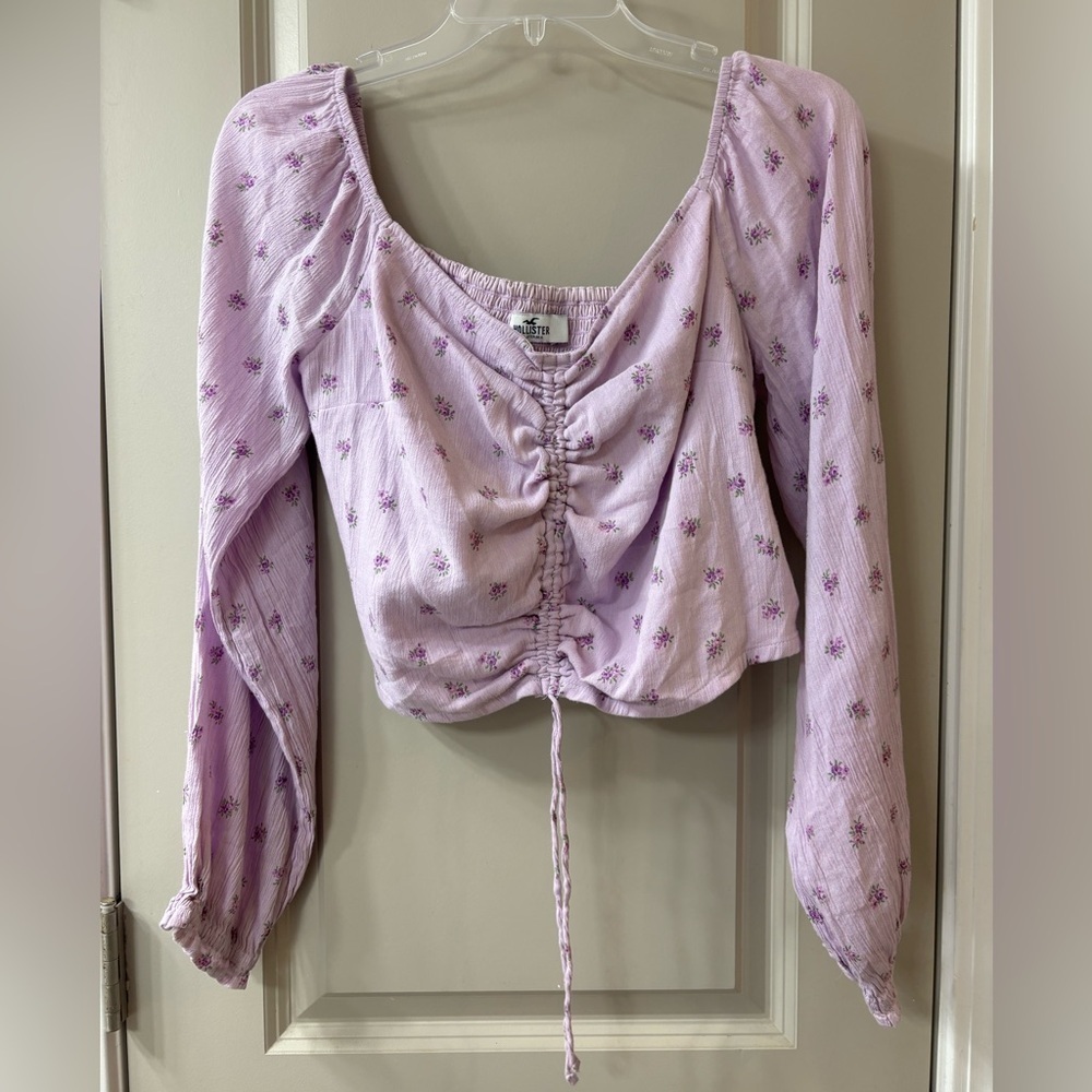 Hollister Lavender Floral Blouse